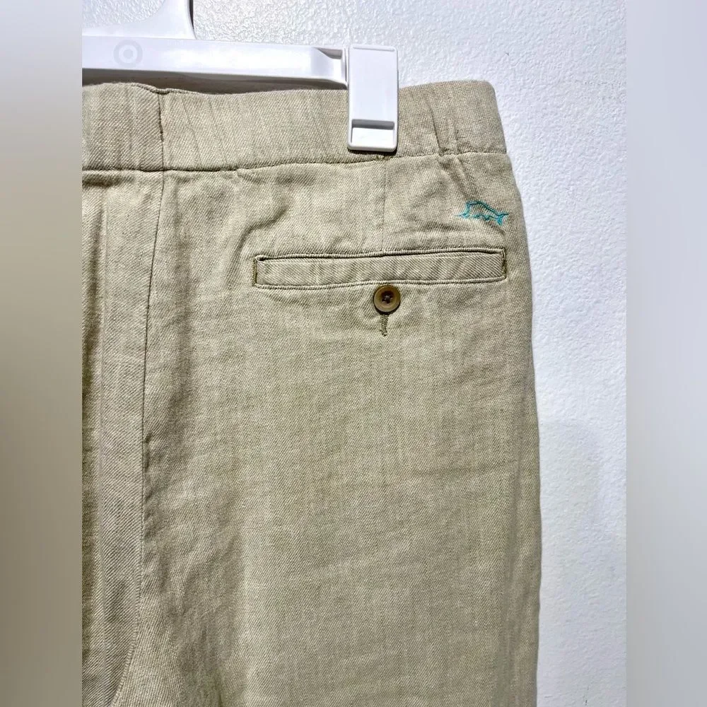 Tommy Bahama pull on pants summer resort wear casual beige men’s M